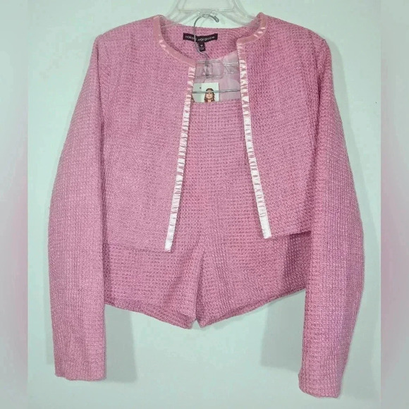 NAKED WARDROBE TWEED BLAZER AND SHORTS SET. - Picture 1 of 9